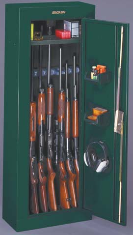 stack-on 8 gun heavy gauge steel security cabinet - gc-908