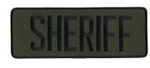 SHERIFF - Black/Olive Drab - Back Patch - 11 x 4 inch