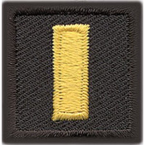 1X1 INCH Lieutenant PATCH SHOULDER INSIGNIA GOLD/NAVY