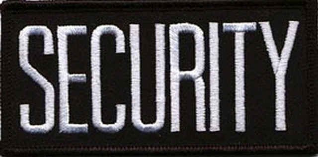 4X2 INCH SECURITY VELCRO PATCH WHITE ON BLACK