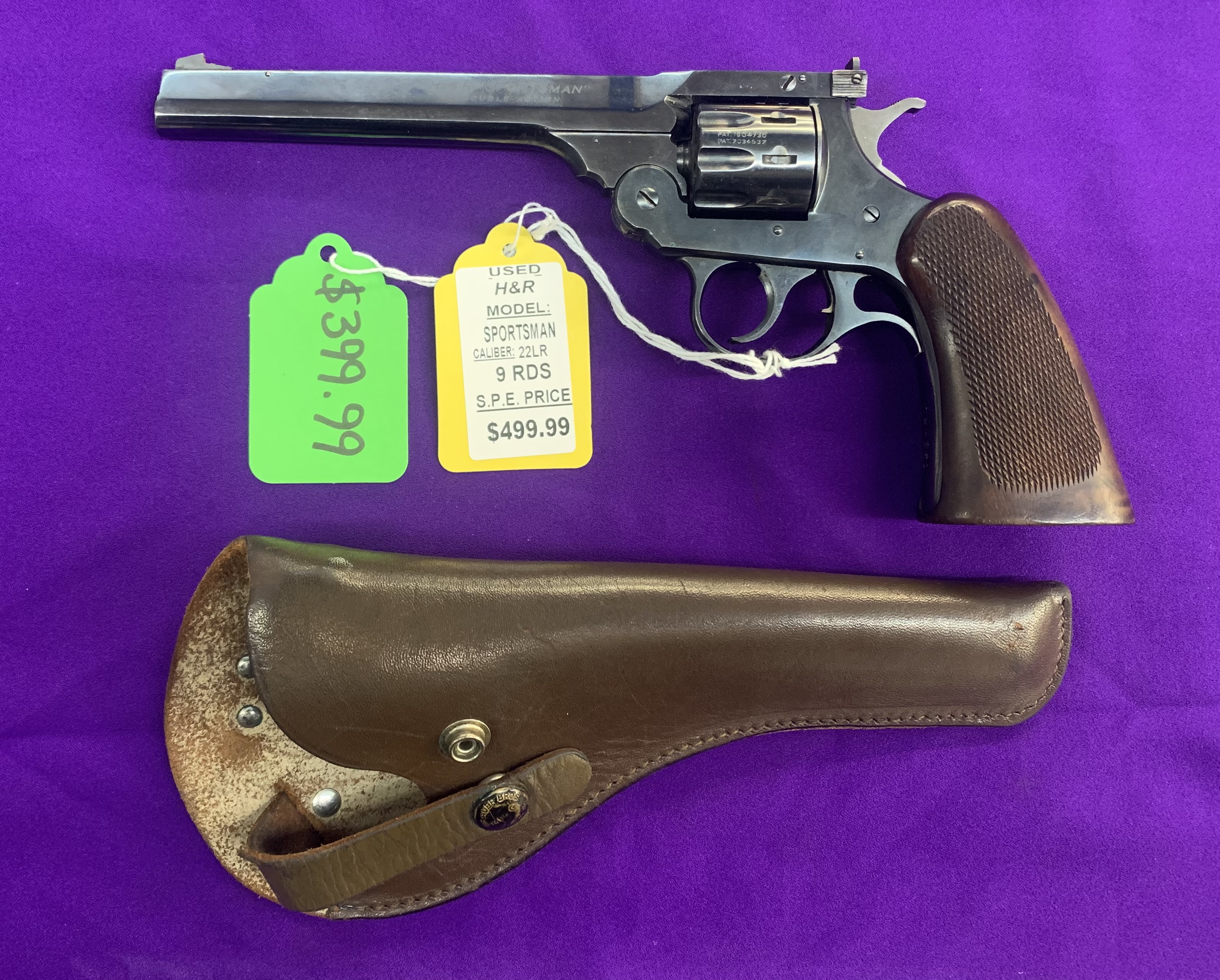 SPORTSMAN 22LR W/ LEATHER HOLSTER (USED)