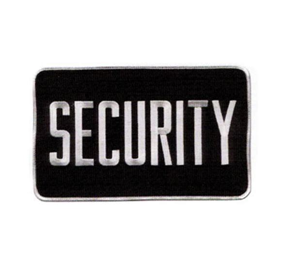 11X4 INCH SECURITY VELCRO PATCH WHITE ON BLACK